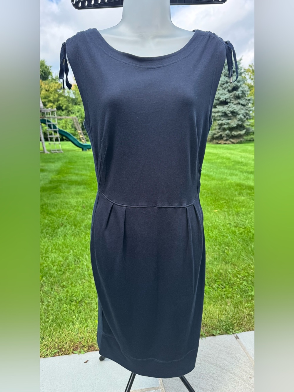 Marc By Marc Jacobs Tie-Shoulder Navy Sheath Dress